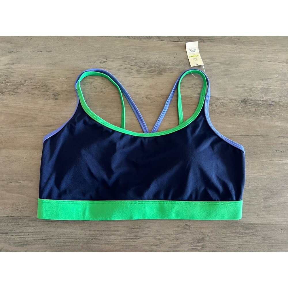 NEW! OFFLINE By Aerie GOALS Sweat Most Support Sport Bra Size M Blue Green